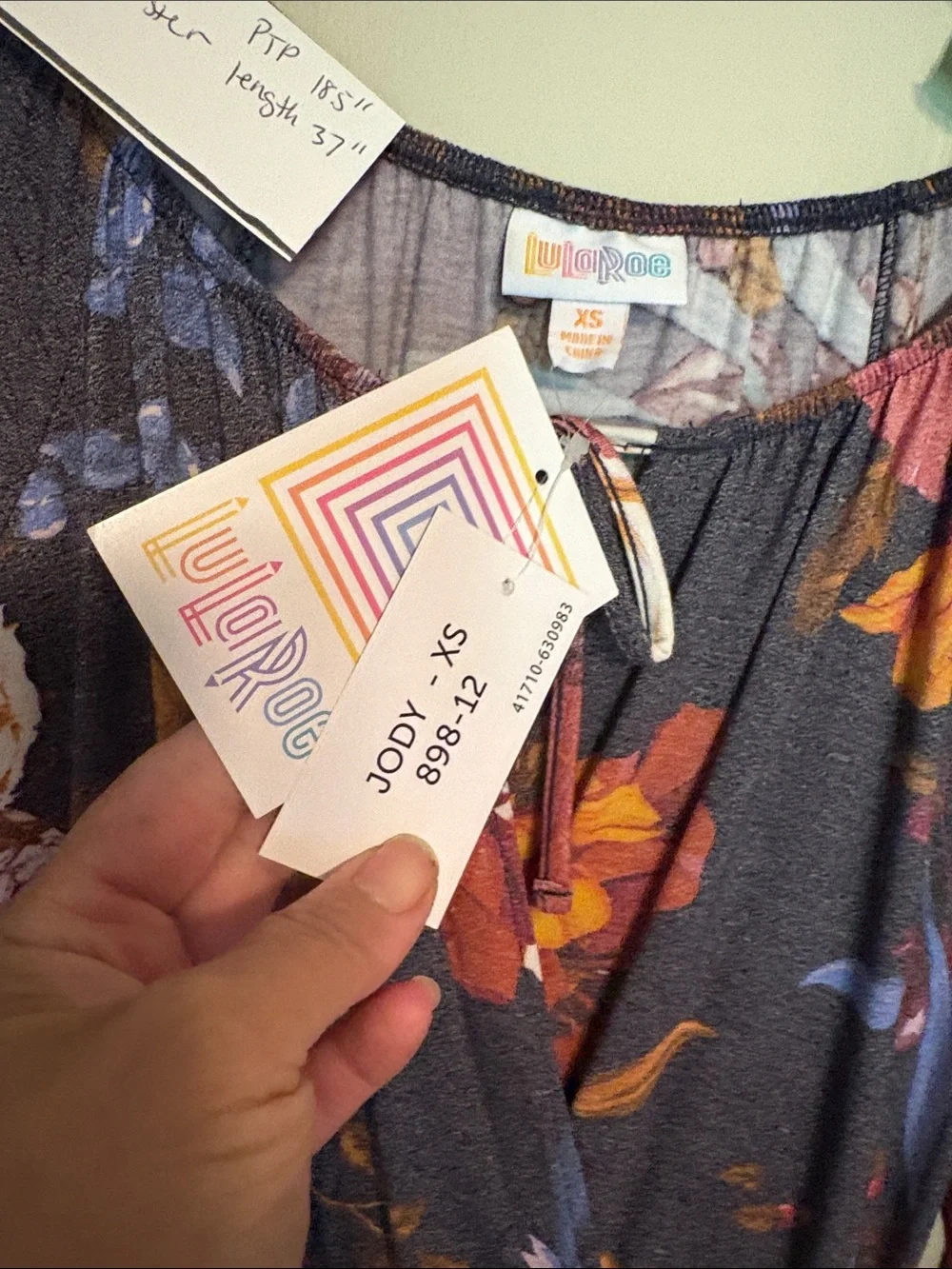 LuLaRoe Jody Long Sleeve Peasant Dress #9